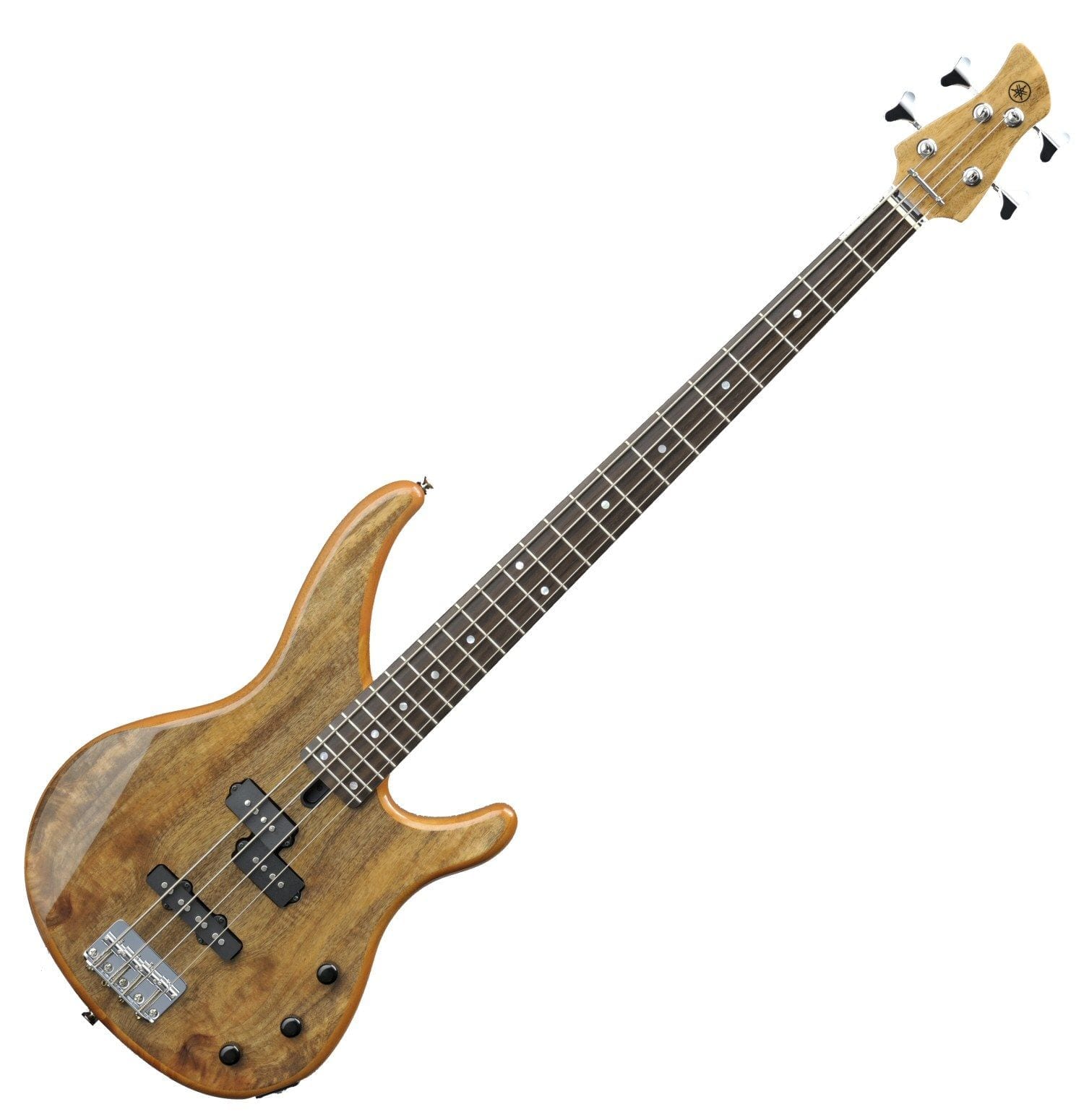 wooden bass guitar