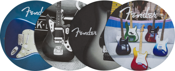 Fender Guitar Coasters Set Multi-Colour Leather