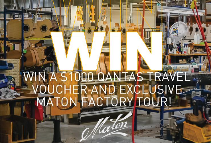 Purchase a Maton acoustic guitar for your chance to win a Maton Factory Tour!