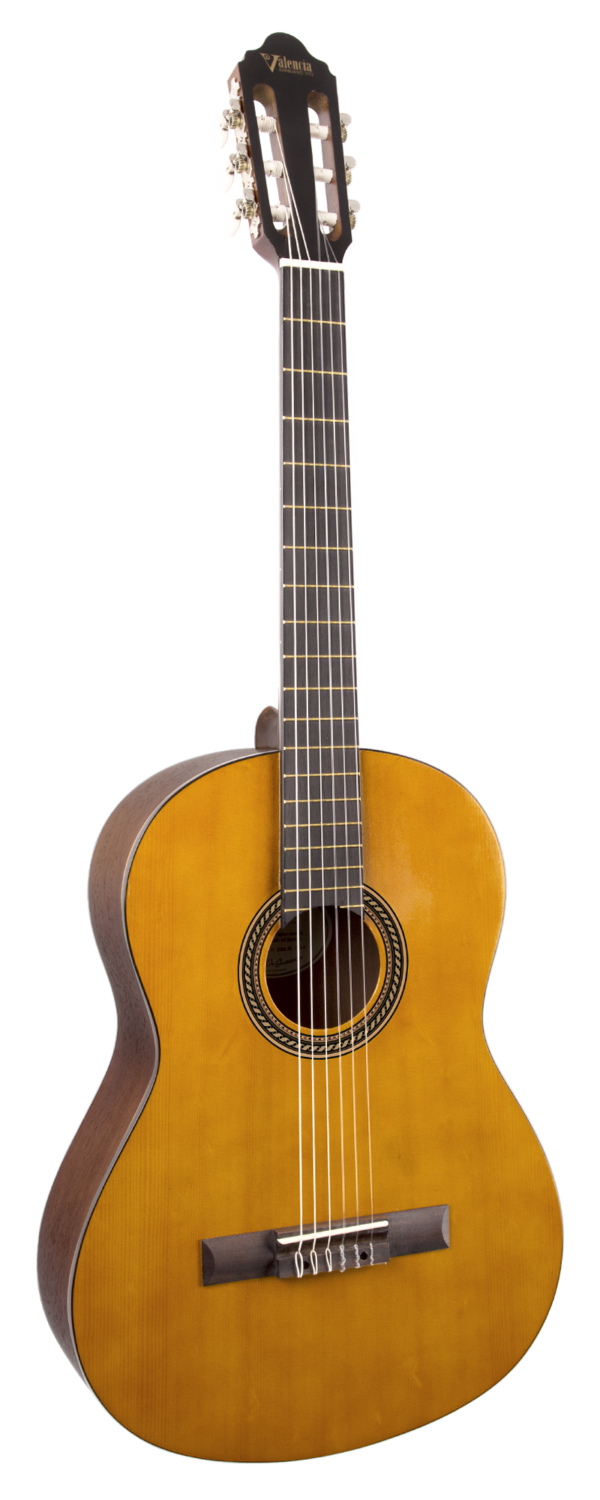 Valencia VC204H 4/4 Size Classical Guitar | Hybrid Slim Neck