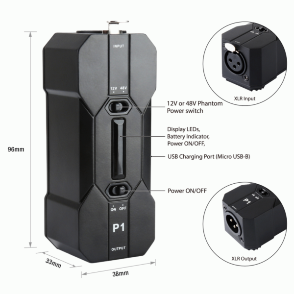 Xvive P1 Portable Phantom Power Supply